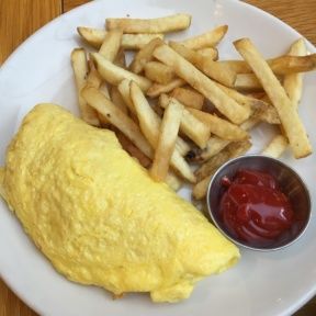 Gluten-free omelette and fries from Messhall Kitchen